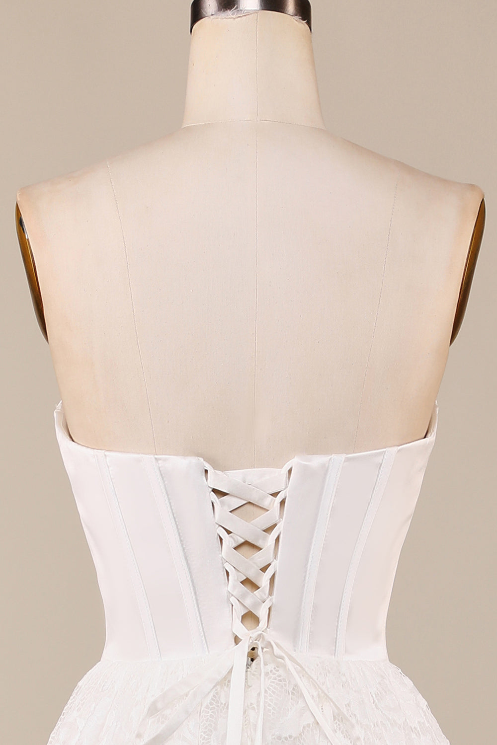 Ivory Lace Korsett Te-lengde brudekjole