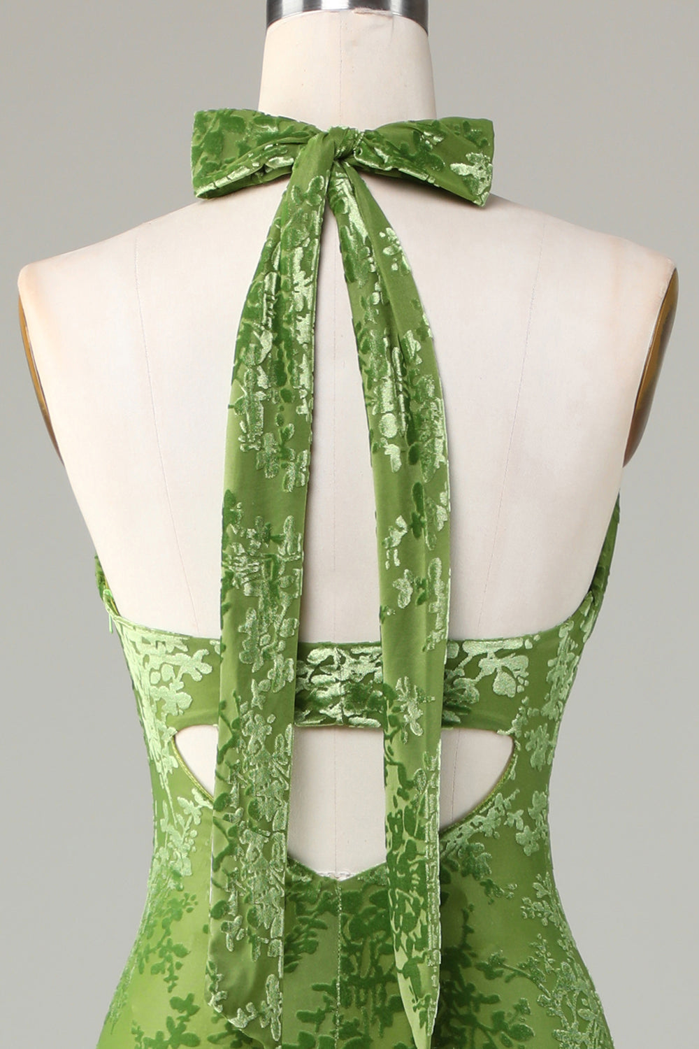 Velvet Halter Olive brudepike kjole