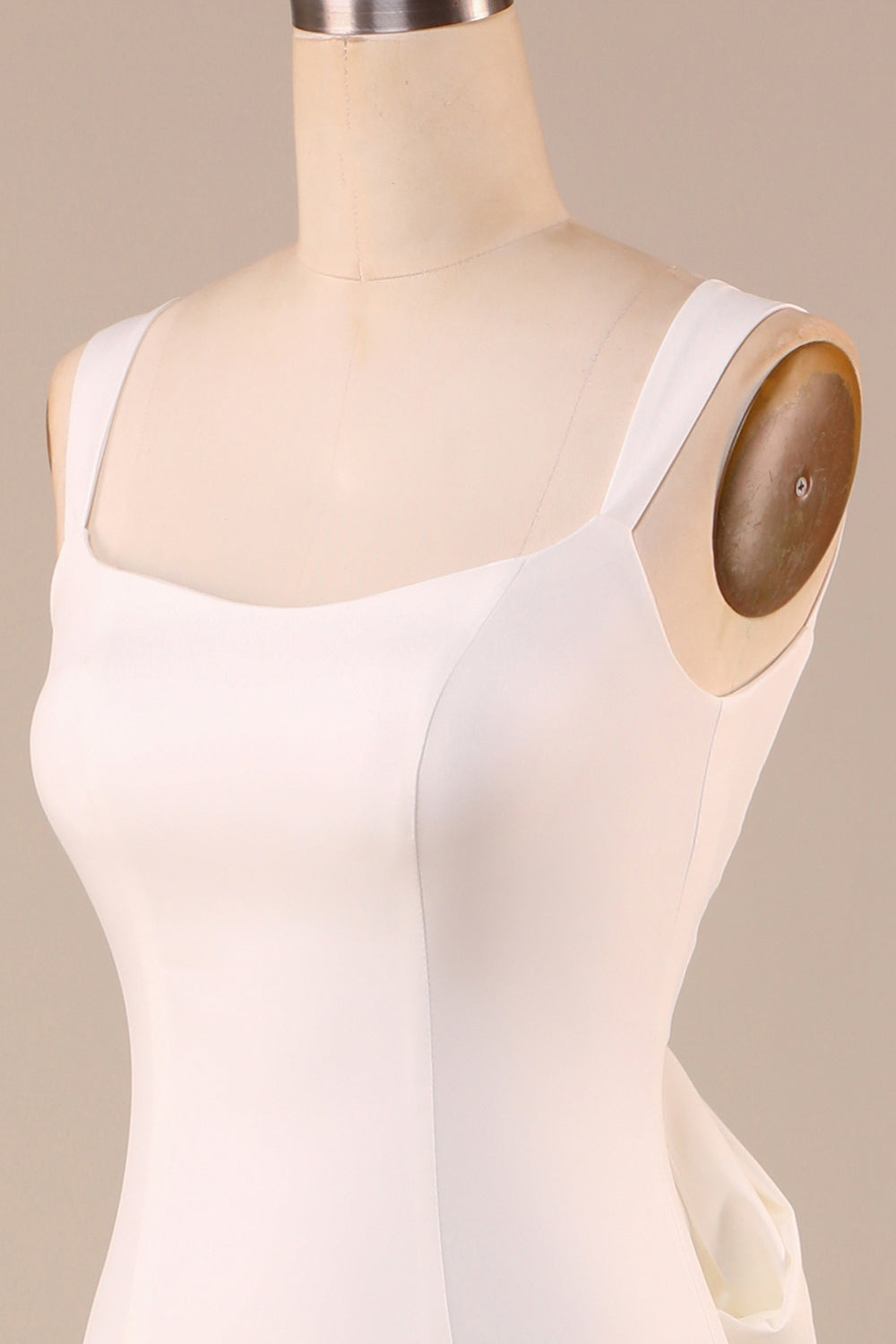 Enkel elfenben havfrue brudekjole med ryggen Bowknot