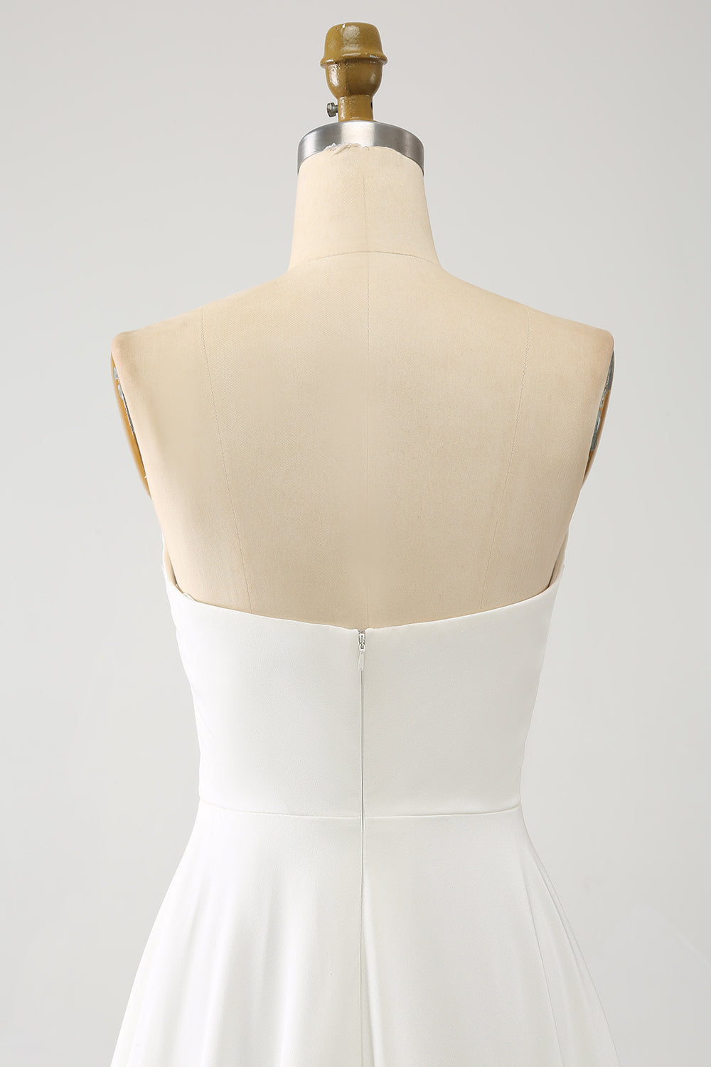 Ivory En linje Long Chiffon brudekjole med 3D sommerfugler lange ermer