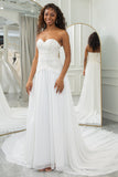 Ivory Sweetheart avtakbare bluss ermer Boho brudekjole