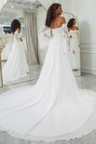 Ivory Sweetheart avtakbare bluss ermer Boho brudekjole
