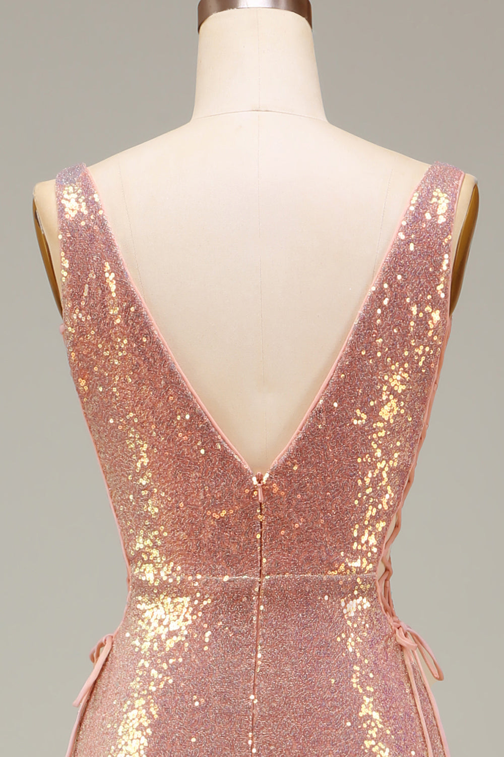 Sparkly Hot Pink Mermaid Prom kjole med Slit