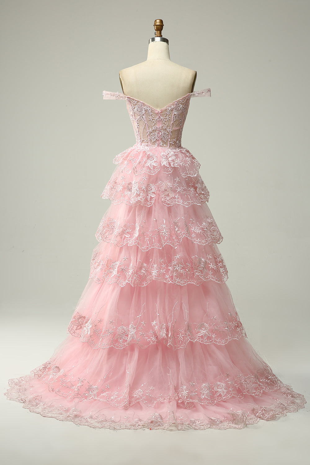 Princess A Line Off the Shoulder Blue Long Prom kjole med Appliques