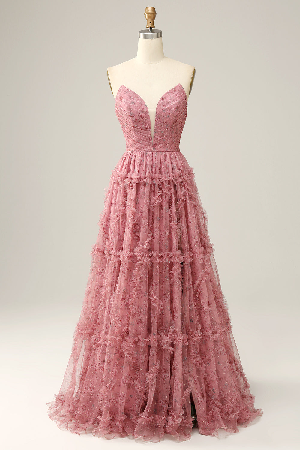 Dusty Rose Sweetheart A-Line Ballkjole