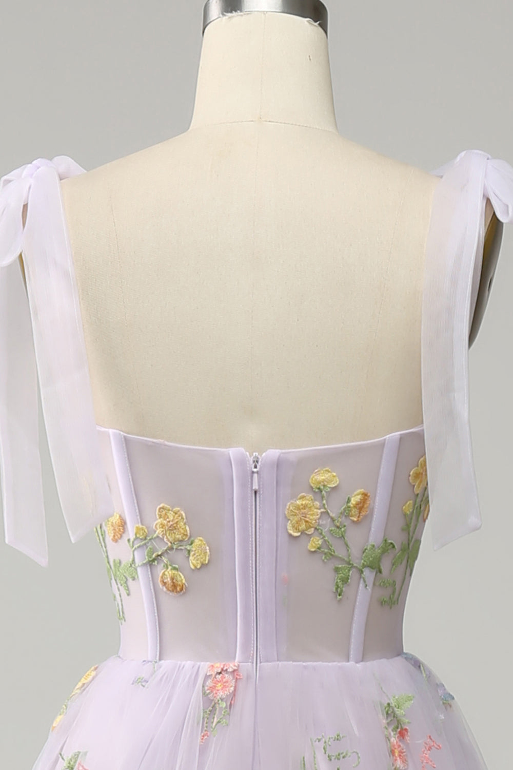 Lilac Broderi Korsett Long Prom kjole