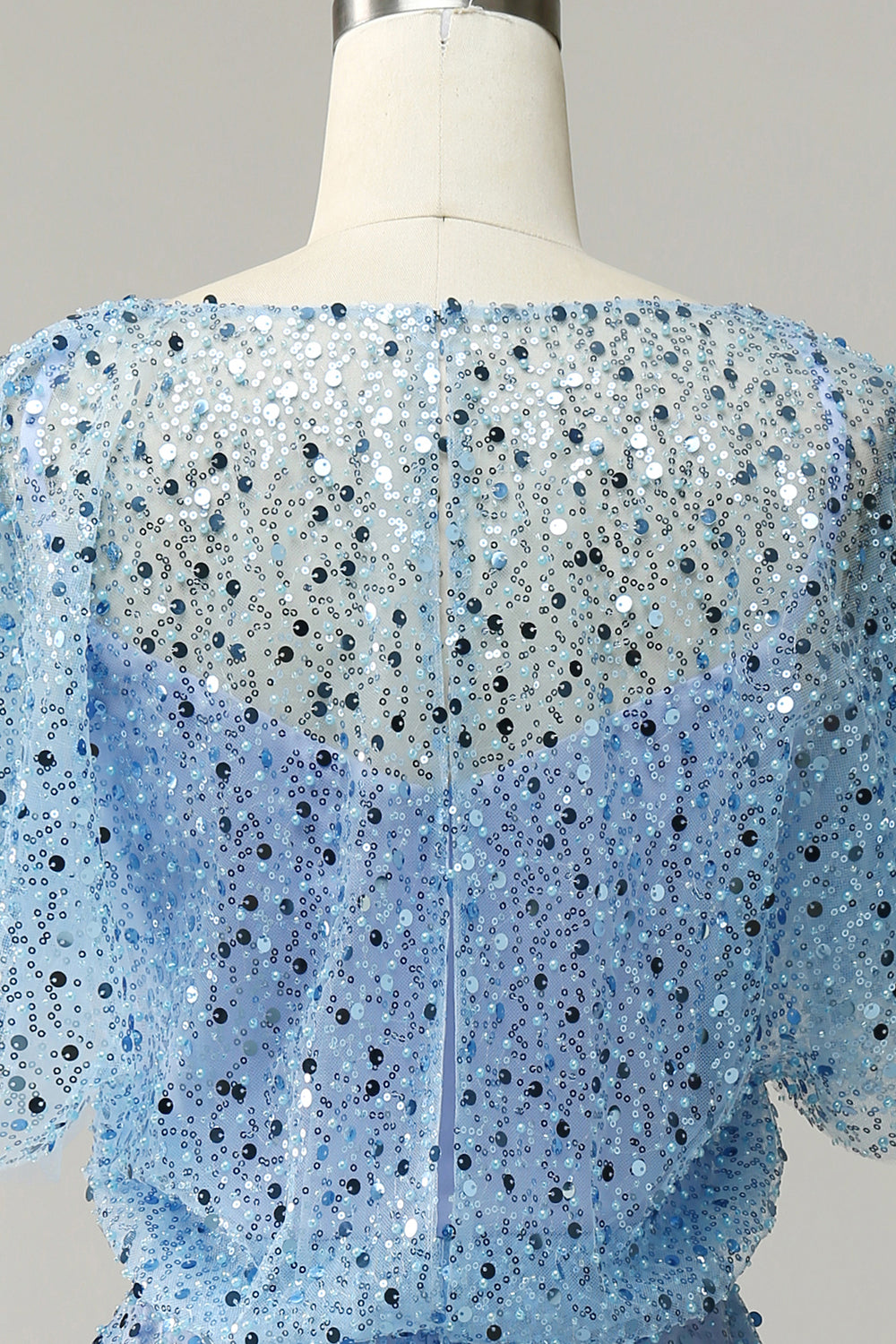 Gråblå paljetter Bodycon Cocktail Kjole