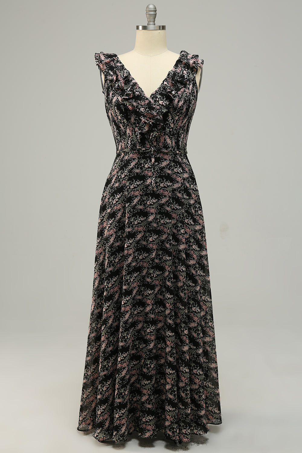 Blush lilla blomst Boho Chiffon brudepike kjole