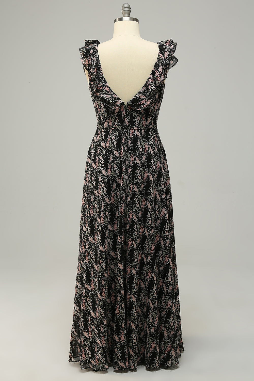 Blush lilla blomst Boho Chiffon brudepike kjole