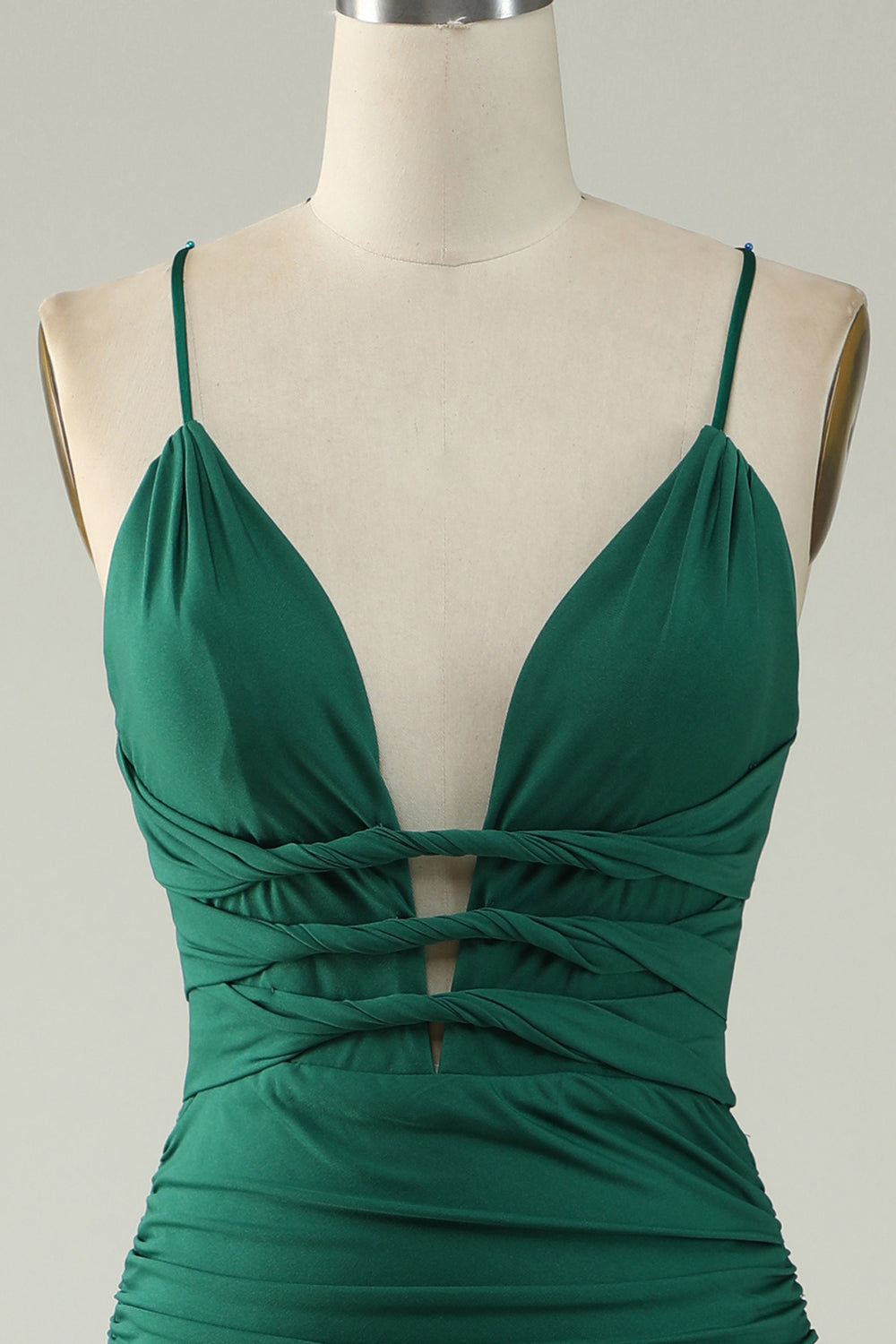 Mermaid Spaghetti stropper Royal Blue Plus Size Prom kjole med Criss Cross Back