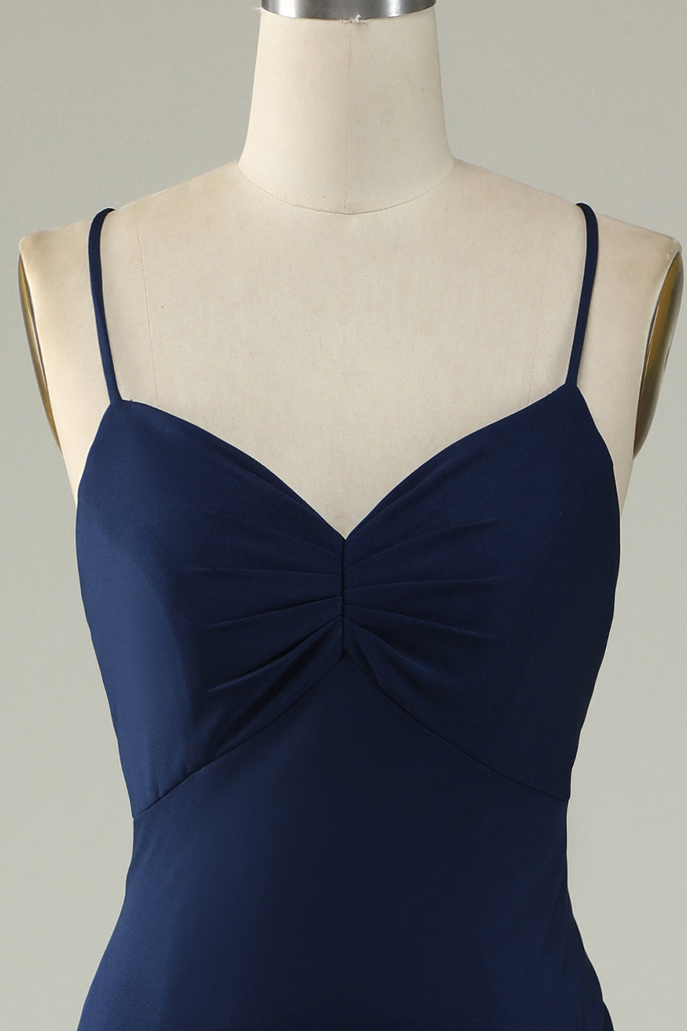 Mermaid Spaghetti stropper Red Long Prom kjole med delt front