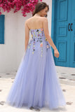 Lavendel A Line Sweetheart Prom kjole med Appliques