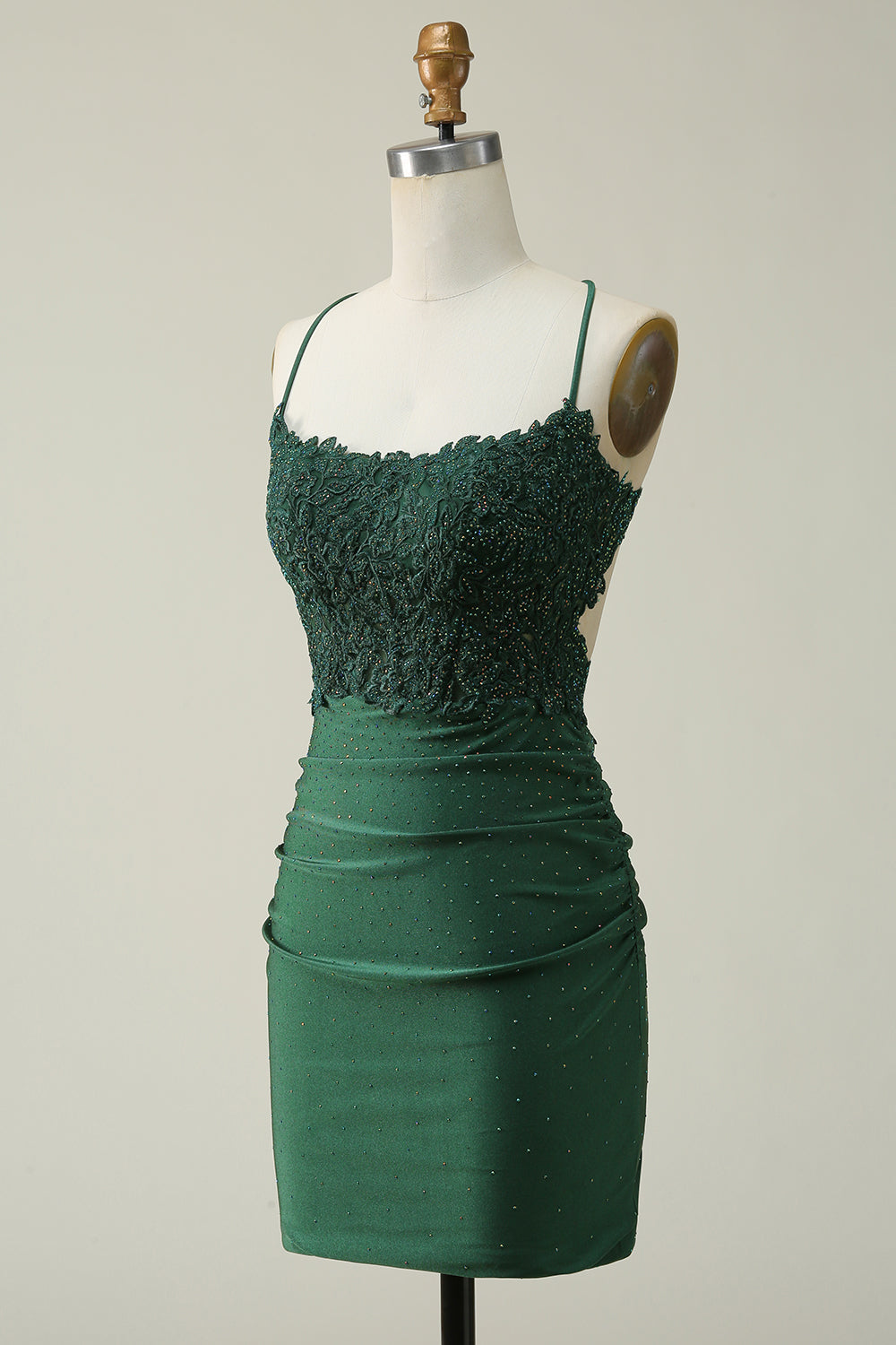 Slire Spaghetti stropper Royal Blue Short Homecoming Dress med Appliques