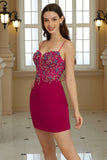 Spaghetti stropper Sparkly Tight Homecoming kjole med Beaded