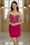 Spaghetti stropper Sparkly Tight Homecoming kjole med Beaded