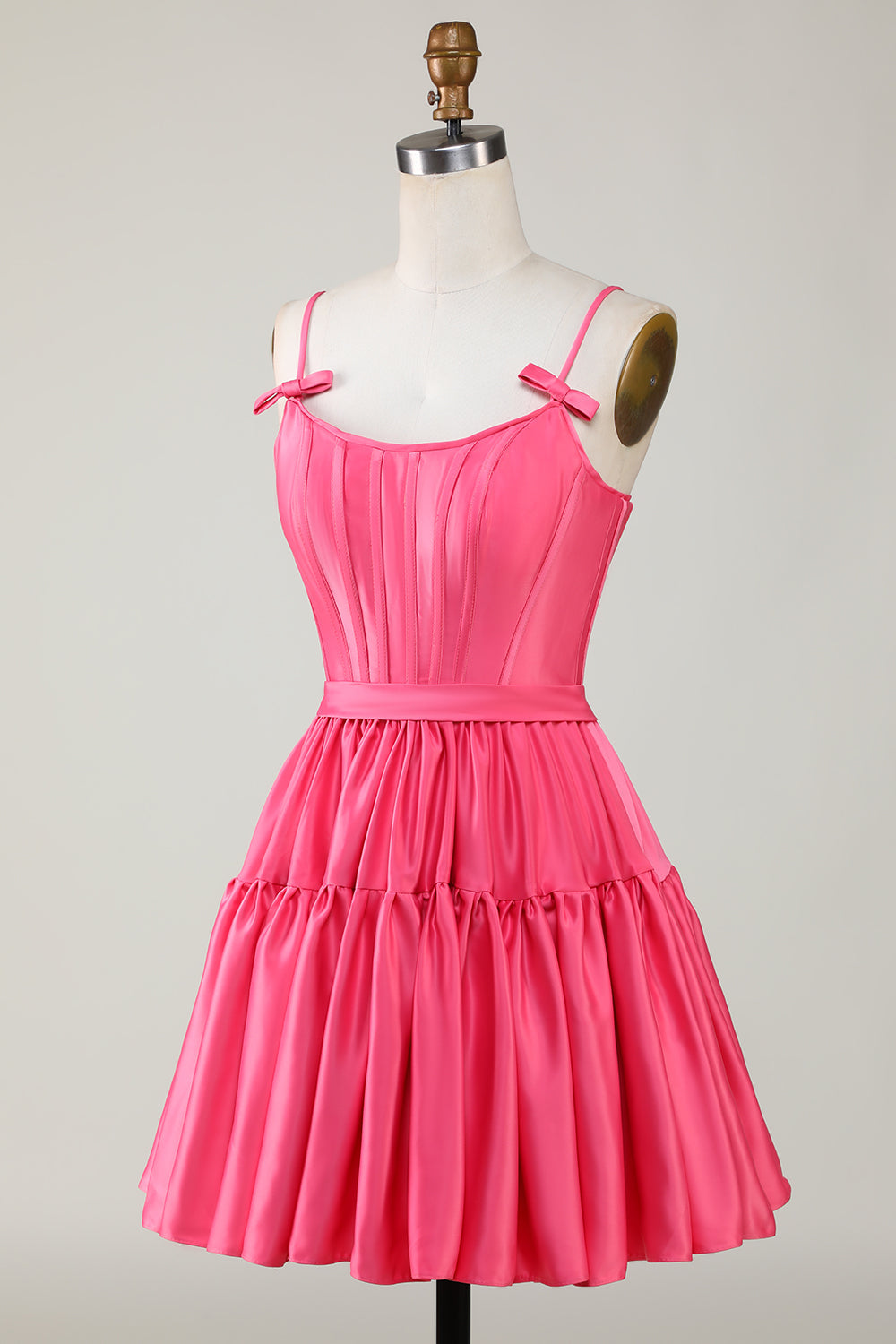 Trendy A-Line Spaghetti stropper Svart Kort Homecoming Dress