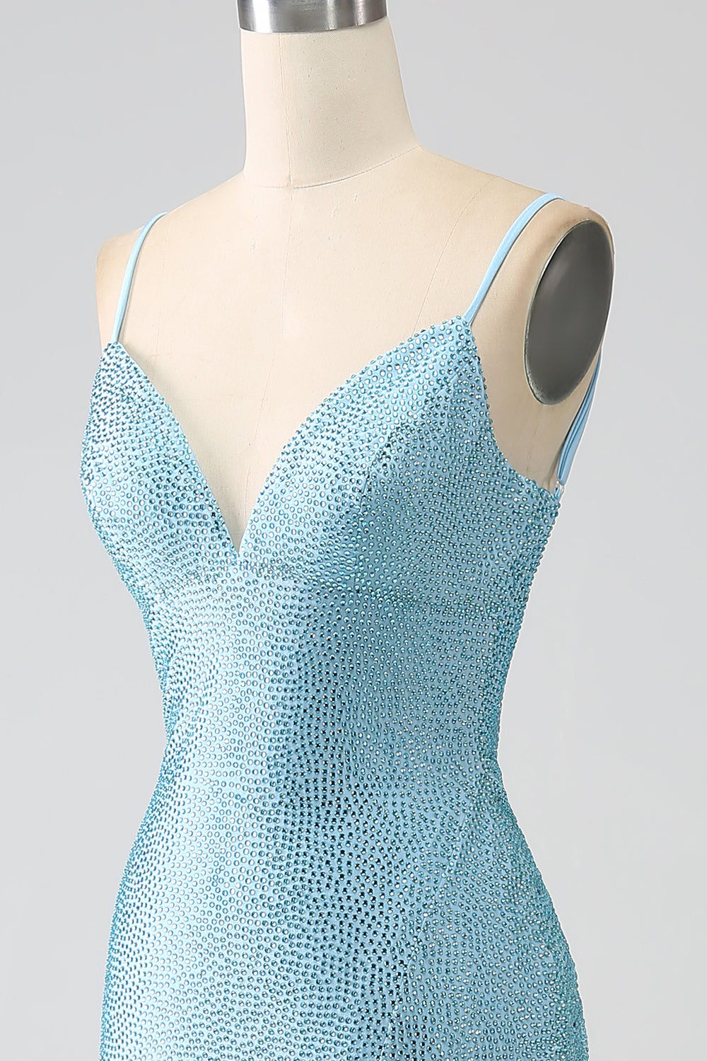 Sparkly Dark Green Beaded Long Mermaid Prom Dress med Slit