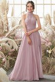 grime plissert chiffon brudepike kjole
