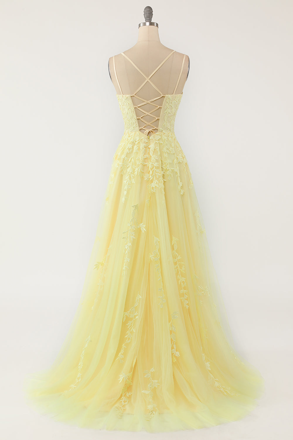 elegant lavendel A-linje ballkjole