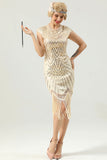 Gatsby Glitter Frynse Kjole Fra 1920-tallet