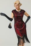 Gatsby Glitter Frynse Kjole Fra 1920-tallet