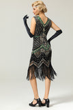 Glitter Frynser Flapper Kjole Fra 1920-tallet