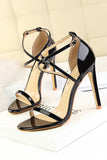 Svarte Stiletto Sandaler