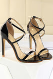 Svarte Stiletto Sandaler