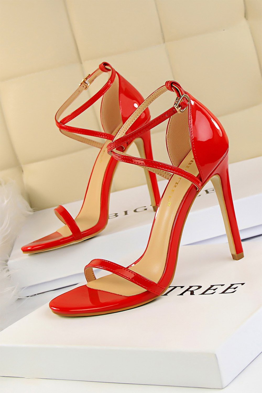Svarte Stiletto Sandaler