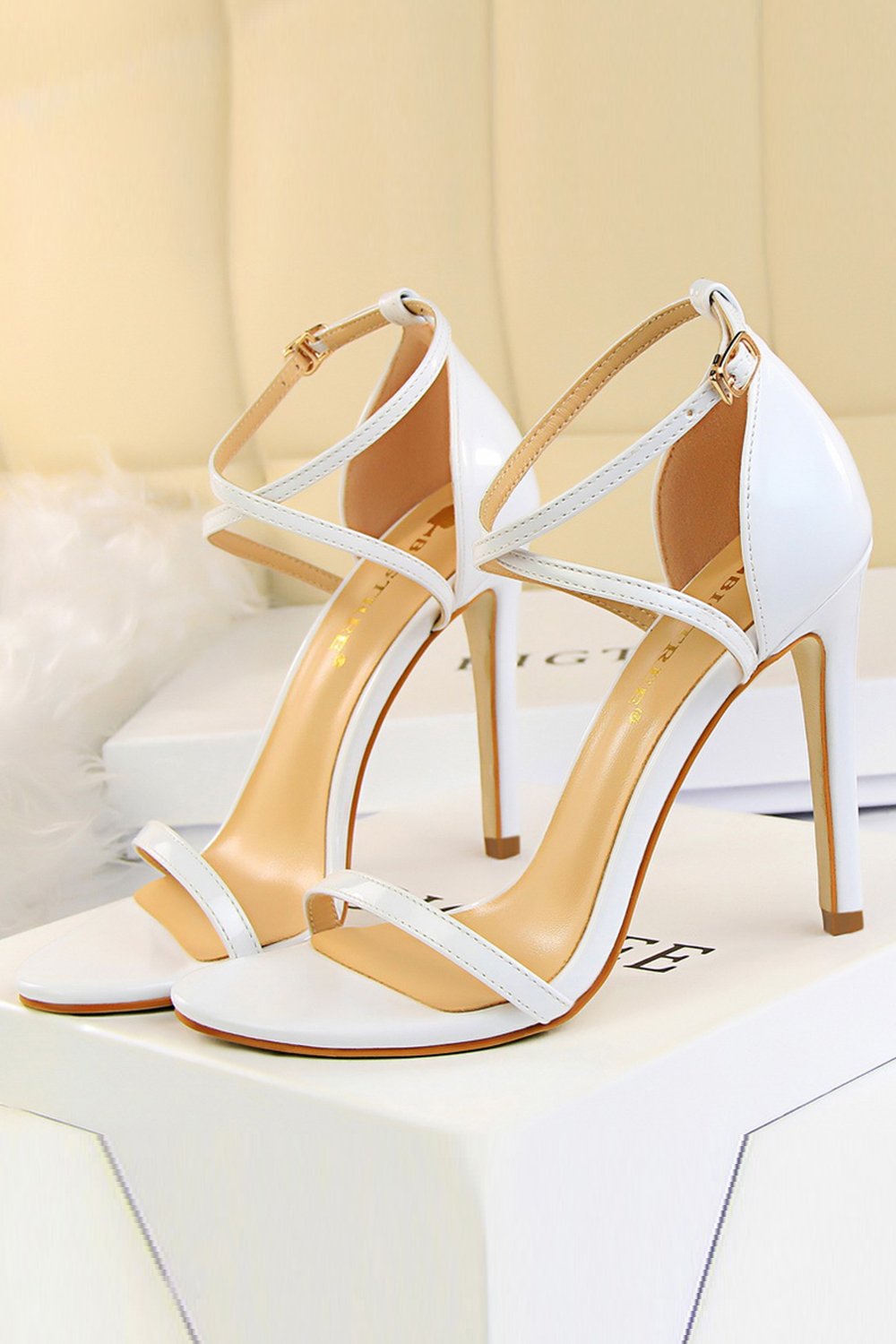 Svarte Stiletto Sandaler