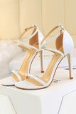 Svarte Stiletto Sandaler