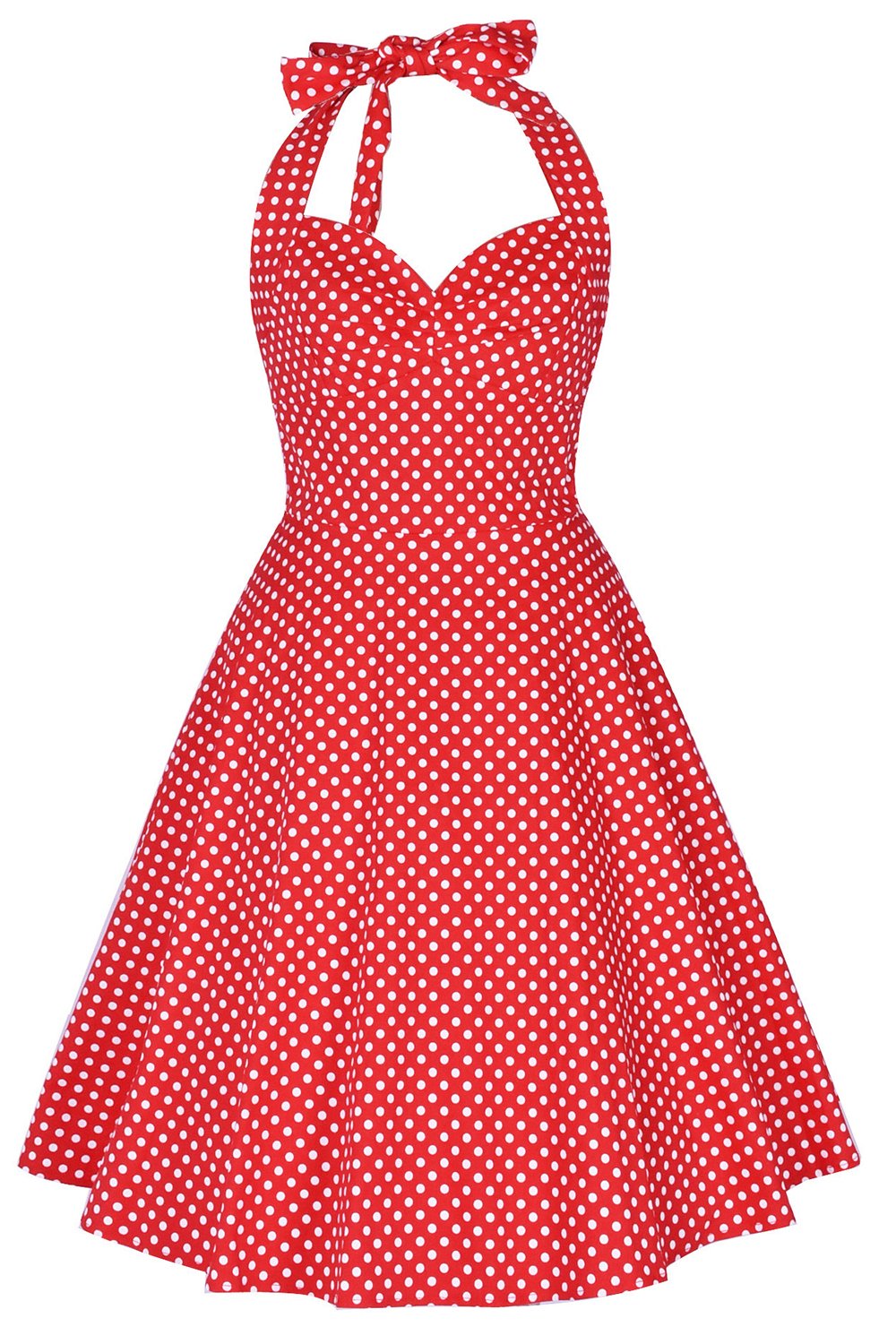 Grime trykt 1950-tallet Pin Up Kjole