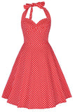 Grime trykt 1950-tallet Pin Up Kjole