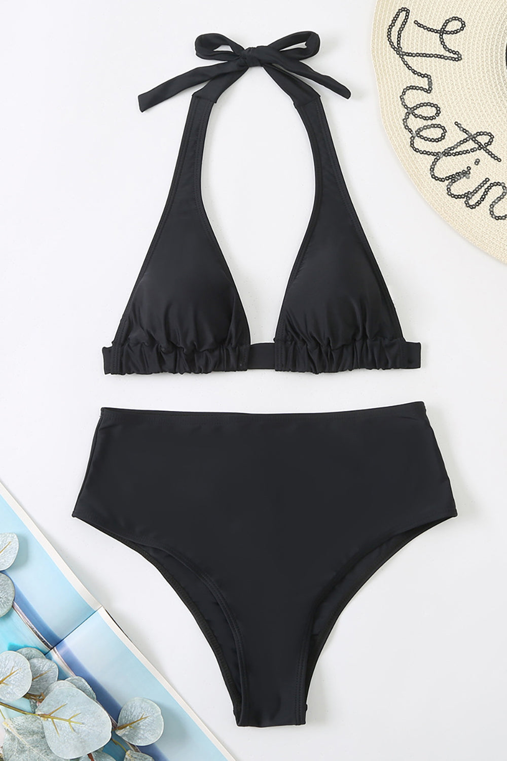 bikini badedrakt med halterhals