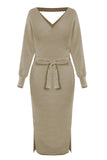 svart strikket bodycon kjole