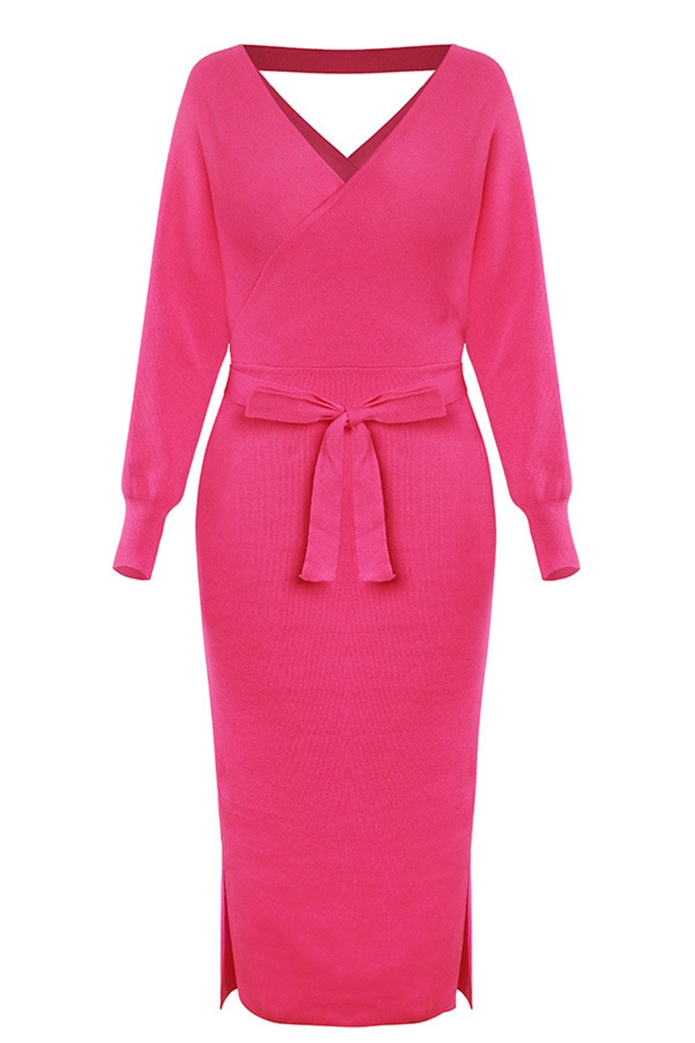 svart strikket bodycon kjole