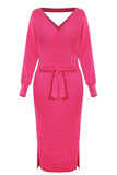 svart strikket bodycon kjole