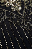 v nakke svart 1920-tallet flapper kjole