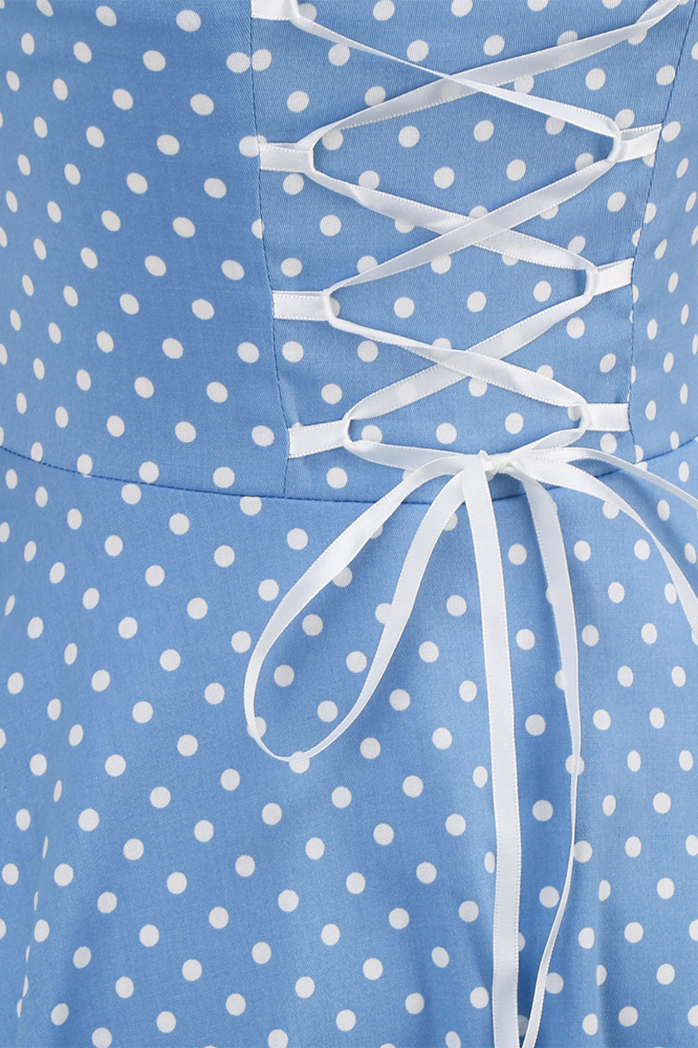 retro polka prikker grime åpen rygg kjole