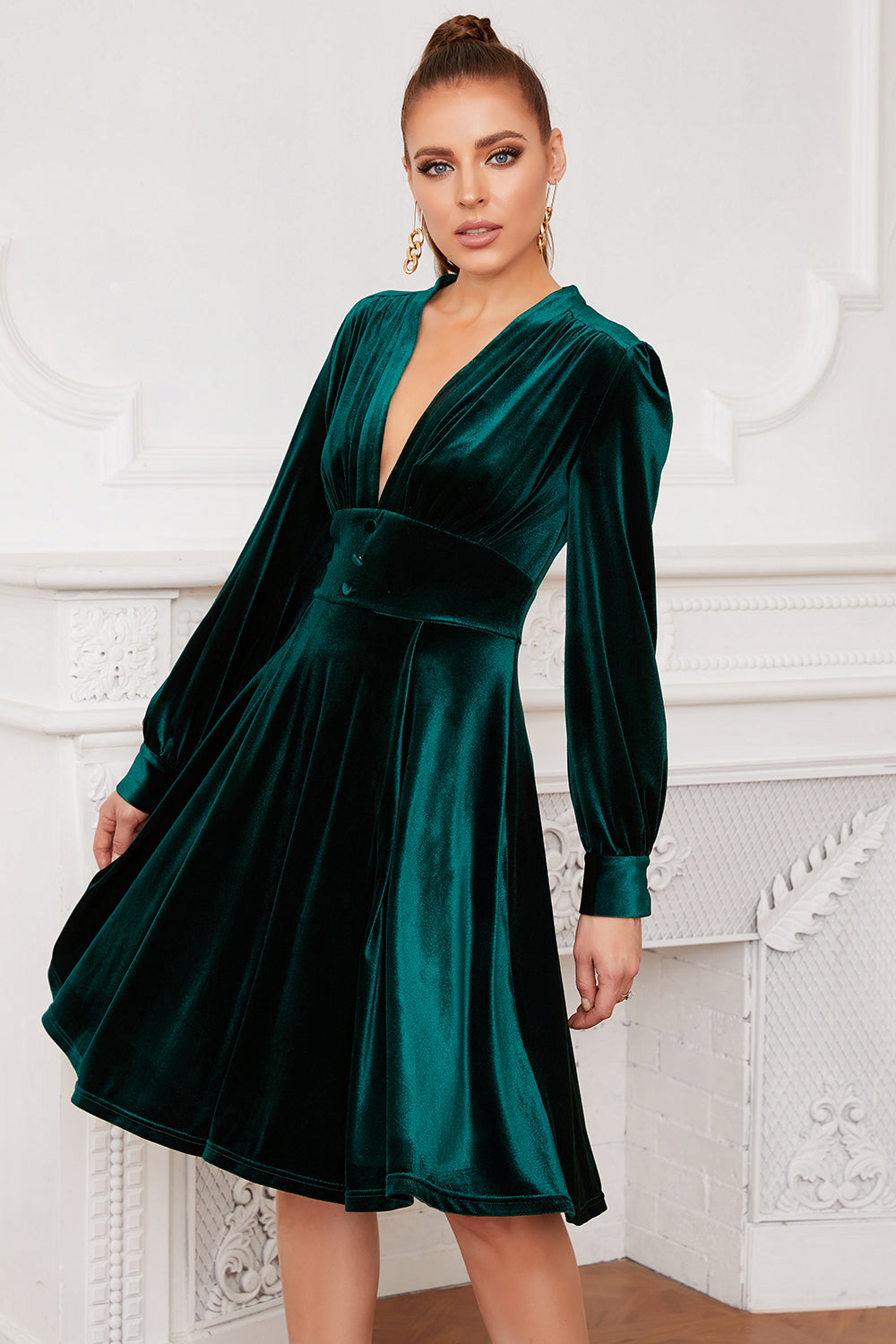 Flash Sale Velvet Cocktail Party Dress (1 stk - Tilfeldig stil og farge)