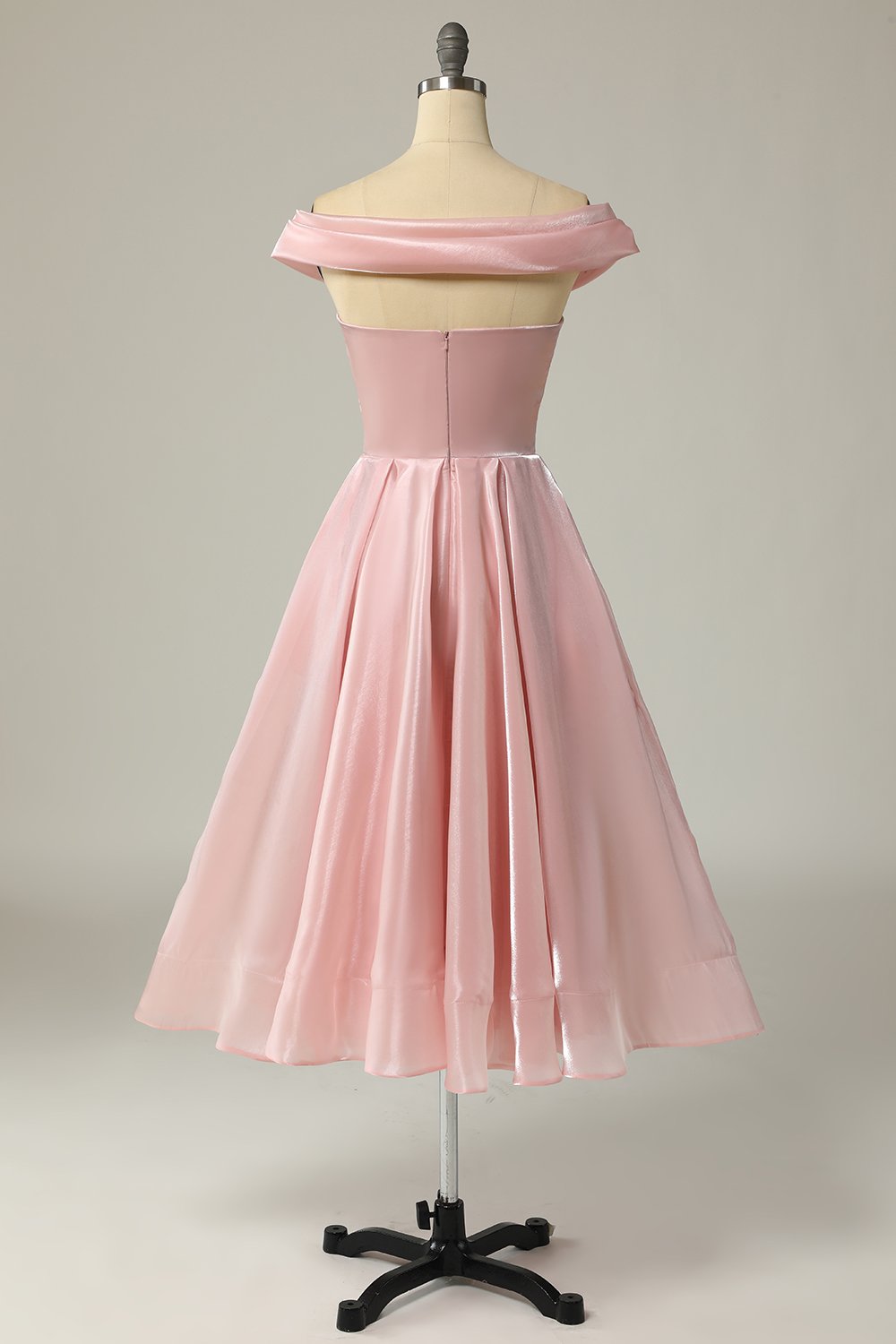 prinsesse en linje av skulderen grå blå ball fest kjole