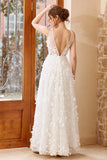 Hvit Appliques Tulle Brudekjole