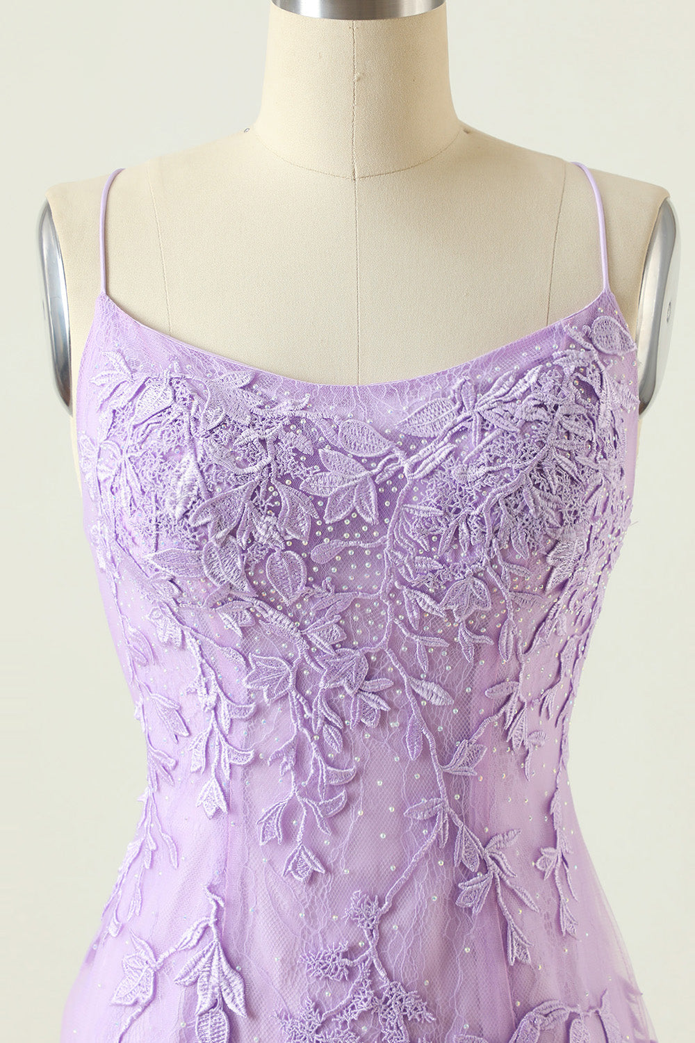 lilla backless bodycon homecoming kjole med appliques