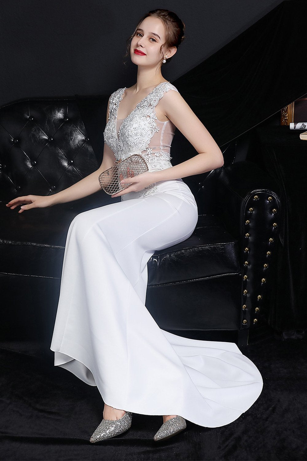 rødme havfrue prom kjole