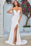 Enkel Ivory Mermaid Sweep Train brudekjole