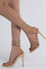 Load image into Gallery viewer, Sparkly Golden Beaded Stiletto High Heels Sandaler