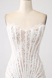 Classy Lace White Short Graduation Dress med snørerygg