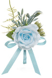 Elegant Blue Pearl Prom Wrist Corsage for bryllupsfest