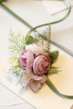 Elegant Blush Prom Wrist Corsage For Bryllupsfest