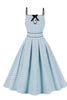 Load image into Gallery viewer, Blå Polka Dots Pin Up 1950 Vintage Dress